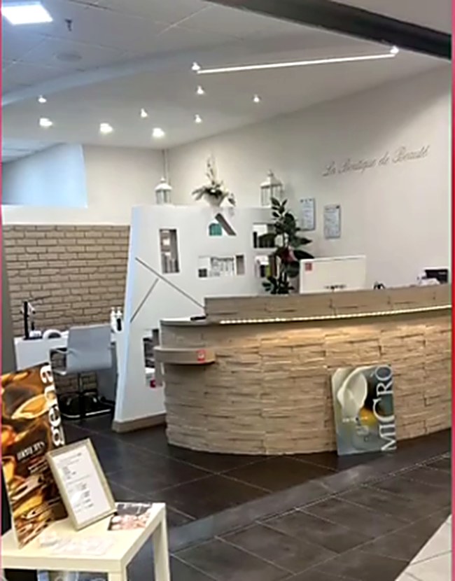 Reception de La Boutique de Beauté